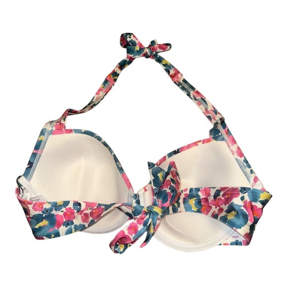 Calvin Klein Floral Print Underwire Convertible Bikini Top, XXL - Picture 5 of 8